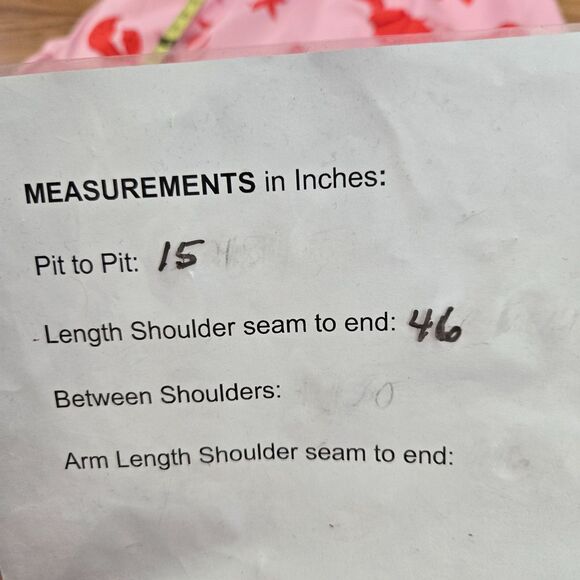 J CREW Pink Red Lobster Print Maxi Dress Sz 2 Square Neck Cotton Smocked tiered - Picture 3 of 13